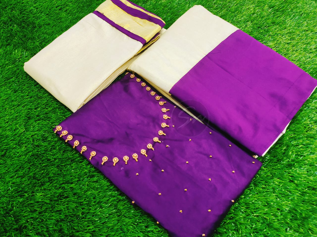 🌼 *Dhavani set Handwork*🌼