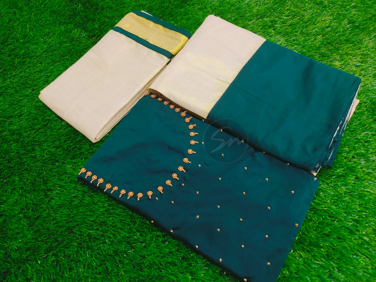 🌼 *Dhavani set Handwork*🌼