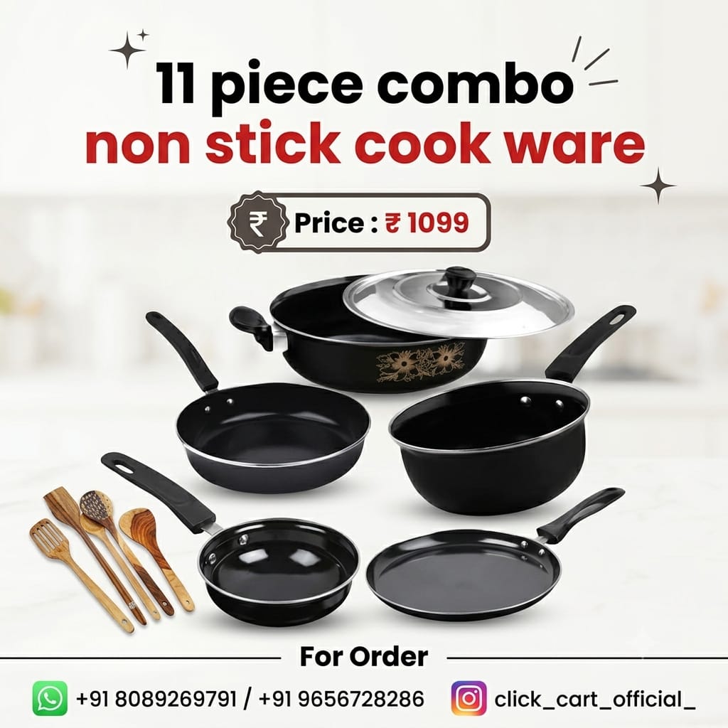 Non stick cook ware (11 pcs combo)